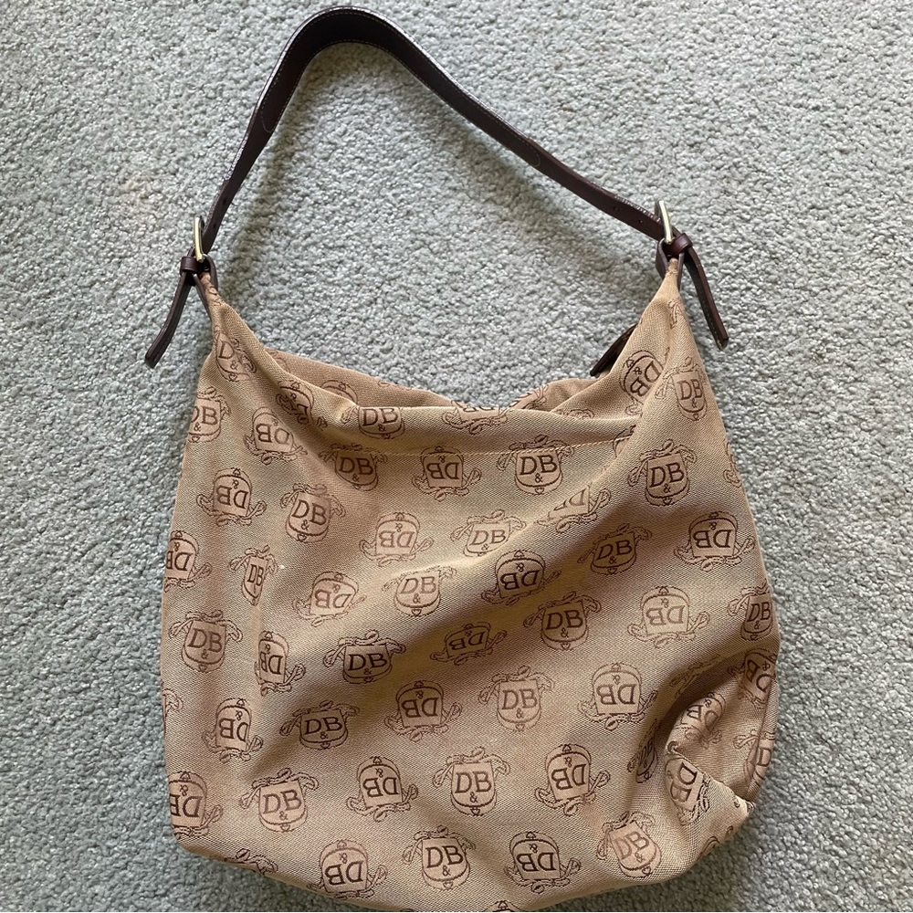 Dooney & Bourke Brown Logo Hobo Bag